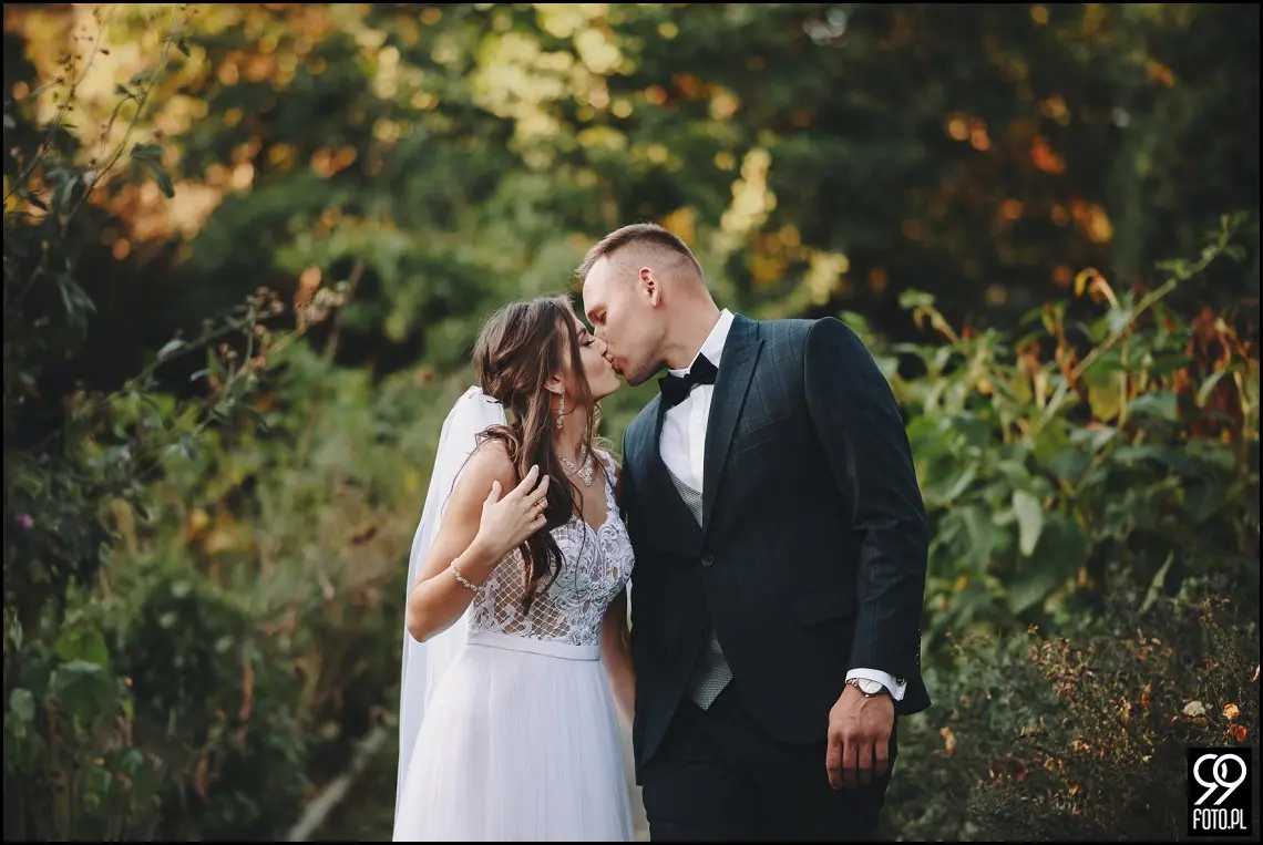 plener ślubny w Ogrodzie Botanicznym, zakochani w Krakowie, ślubna sesja zdjęciowa jesienią