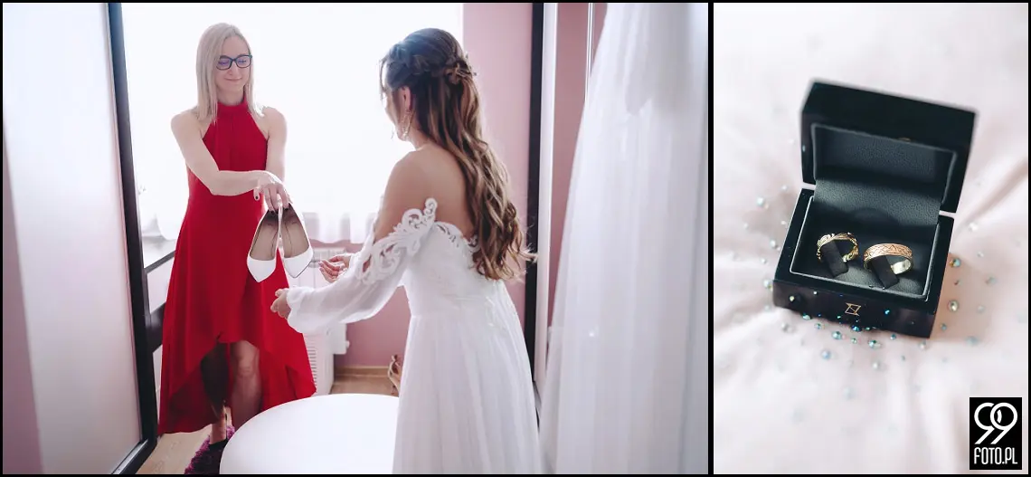 fotograf na wesele Rabka Zdrój, kościół św. Marii Magdaleny w Rabce, sala weselna Kabanos w Spytkowicach