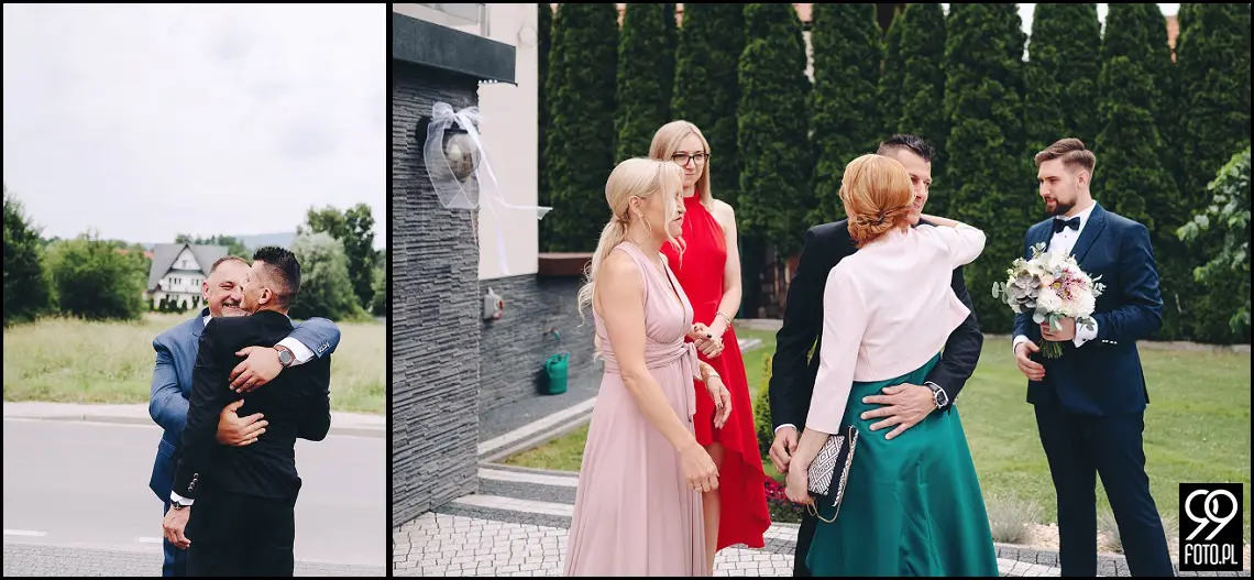 fotograf na wesele Rabka Zdrój, kościół św. Marii Magdaleny w Rabce, sala weselna Kabanos w Spytkowicach