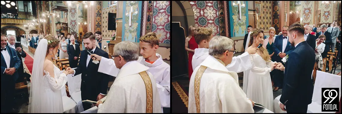 fotograf na wesele Rabka Zdrój, kościół św. Marii Magdaleny w Rabce, sala weselna Kabanos w Spytkowicach