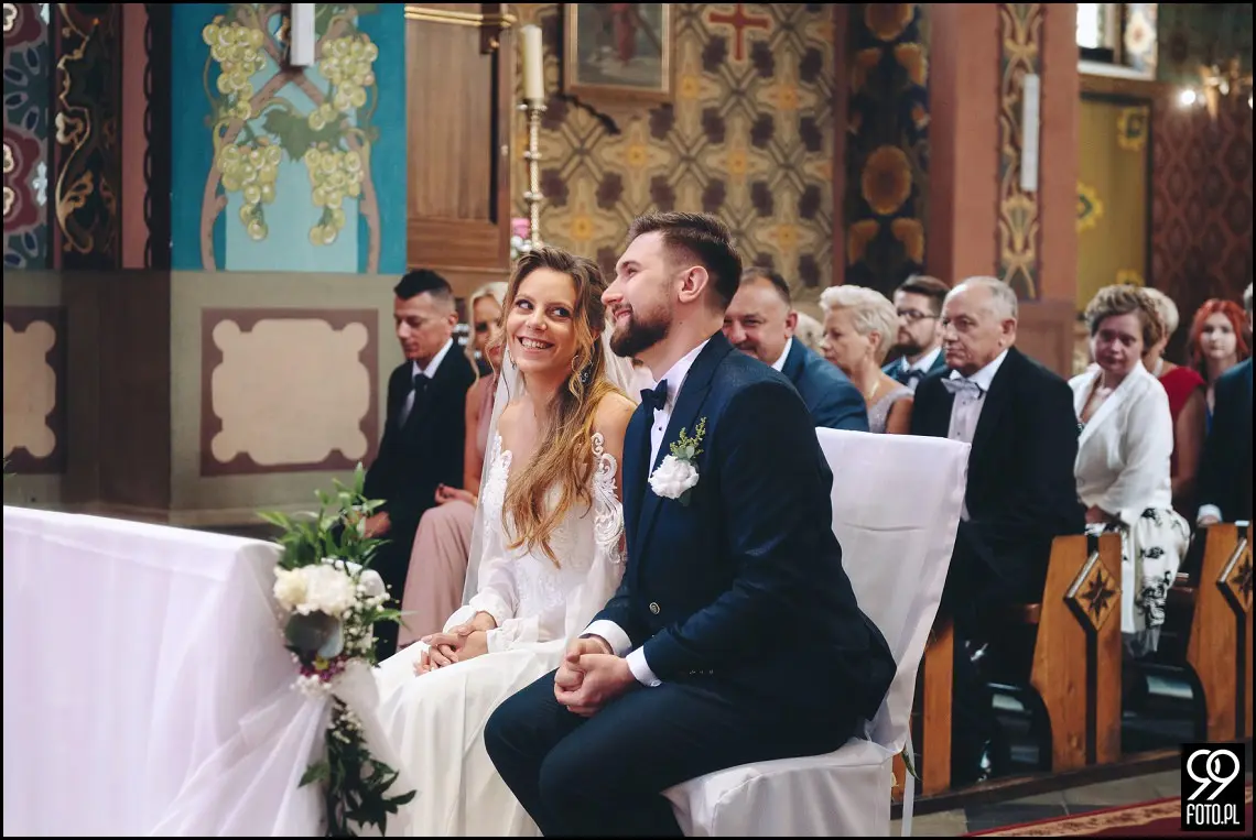 fotograf na wesele Rabka Zdrój, kościół św. Marii Magdaleny w Rabce, sala weselna Kabanos w Spytkowicach