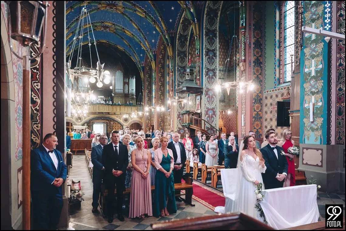 fotograf na wesele Rabka Zdrój, kościół św. Marii Magdaleny w Rabce, sala weselna Kabanos w Spytkowicach