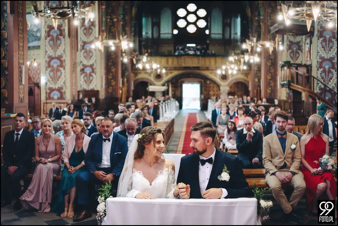fotograf na wesele Rabka Zdrój, kościół św. Marii Magdaleny w Rabce, sala weselna Kabanos w Spytkowicach