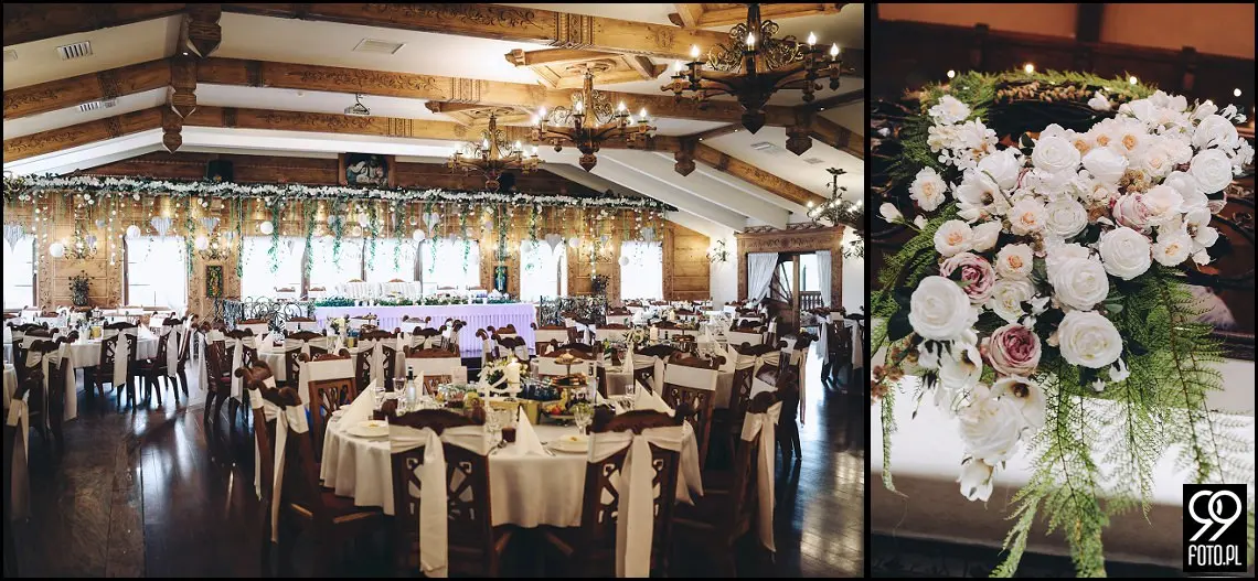 fotograf na wesele Rabka Zdrój, kościół św. Marii Magdaleny w Rabce, sala weselna Kabanos w Spytkowicach