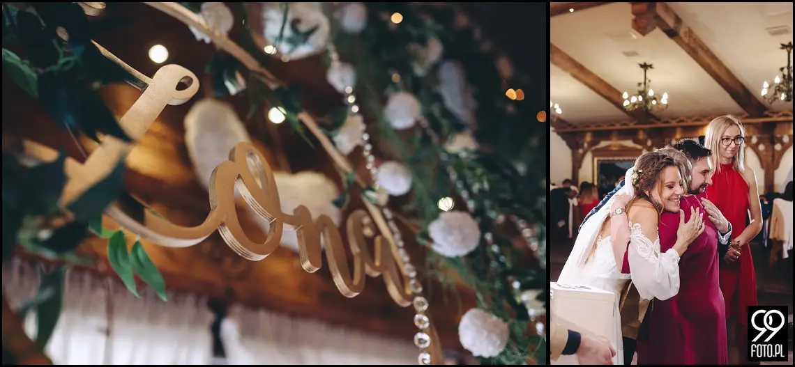 fotograf na wesele Rabka Zdrój, kościół św. Marii Magdaleny w Rabce, sala weselna Kabanos w Spytkowicach