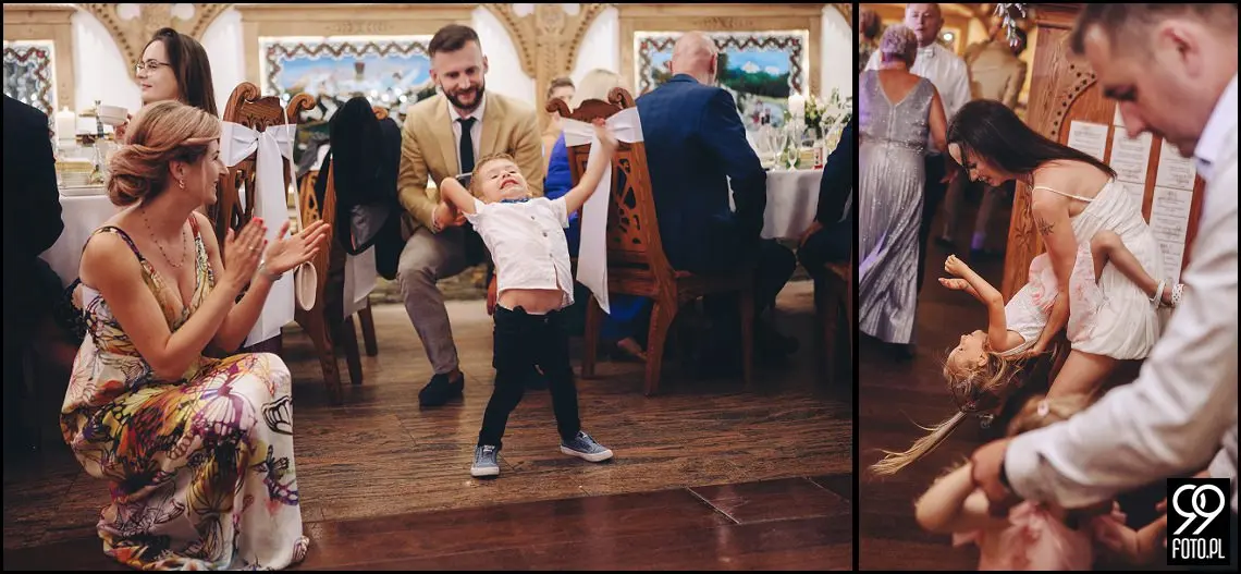 fotograf na wesele Rabka Zdrój, kościół św. Marii Magdaleny w Rabce, sala weselna Kabanos w Spytkowicach