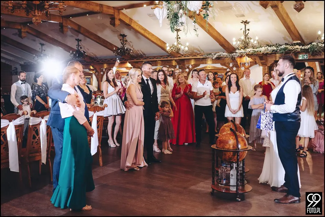 fotograf na wesele Rabka Zdrój, kościół św. Marii Magdaleny w Rabce, sala weselna Kabanos w Spytkowicach