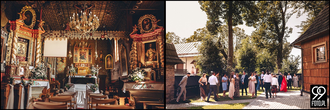 Sala weselna Willa Orchidea, ślub na Podhalu, fotografia ślubna Waksmund