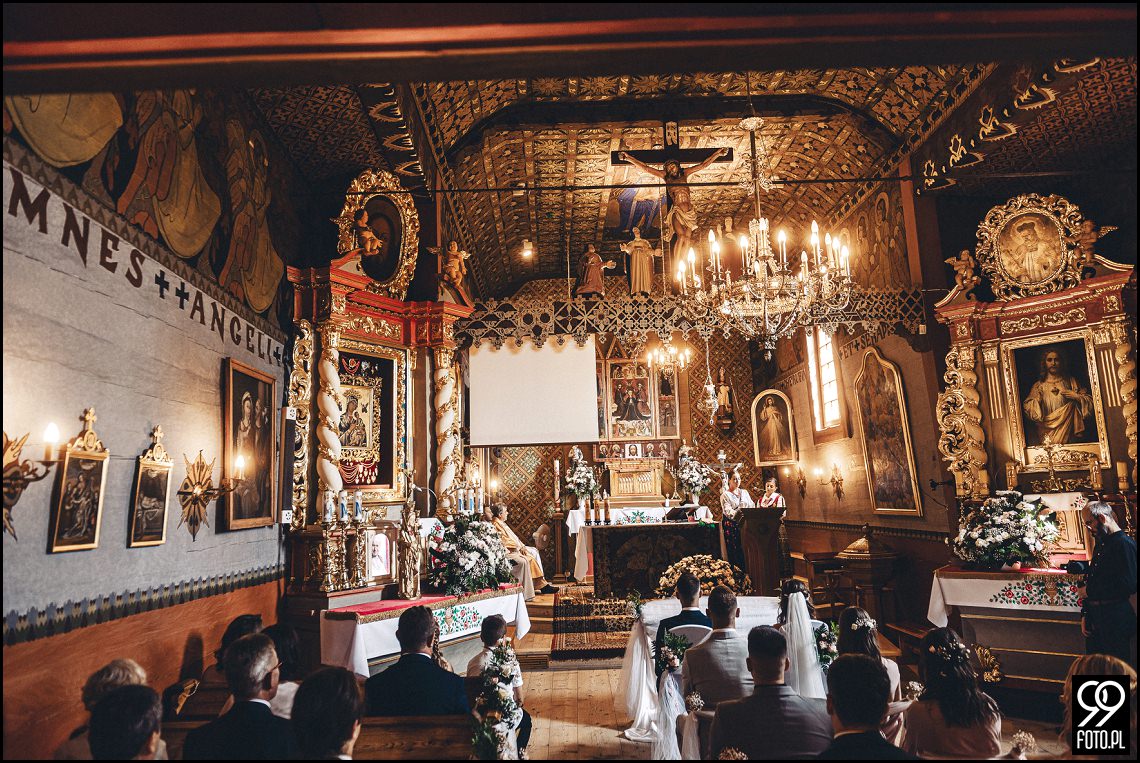 Sala weselna Willa Orchidea, ślub na Podhalu, fotografia ślubna Waksmund