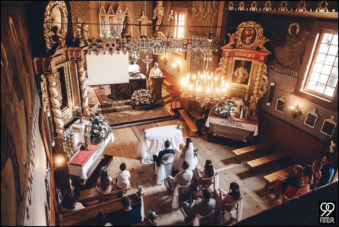 Sala weselna Willa Orchidea, ślub na Podhalu, fotografia ślubna Waksmund