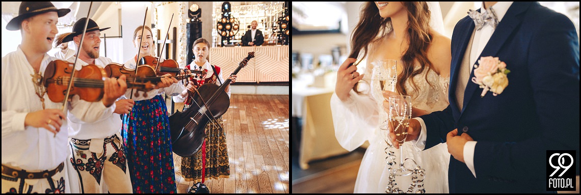 Sala weselna Willa Orchidea, ślub na Podhalu, fotografia ślubna Waksmund