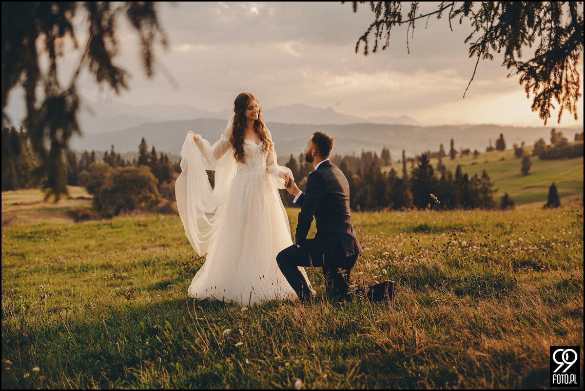 Sala weselna Willa Orchidea, ślub na Podhalu, fotografia ślubna Waksmund