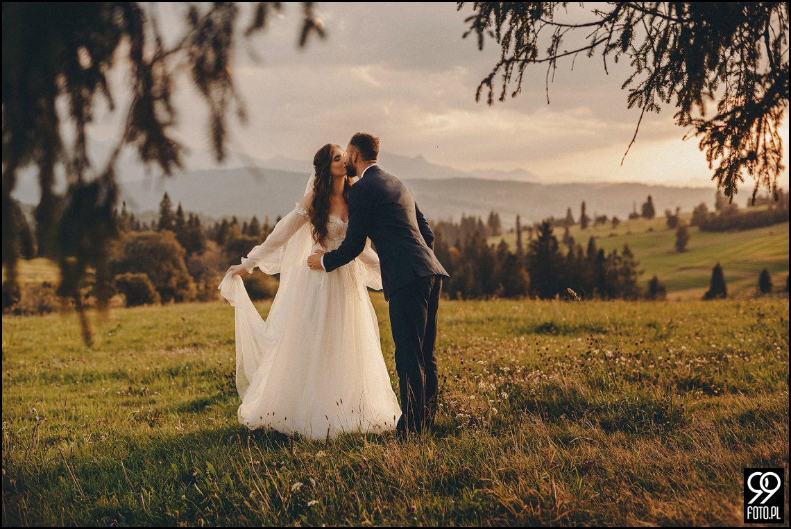 Sala weselna Willa Orchidea, ślub na Podhalu, fotografia ślubna Waksmund