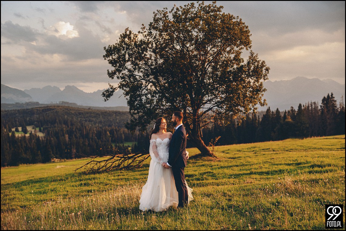 Sala weselna Willa Orchidea, ślub na Podhalu, fotografia ślubna Waksmund